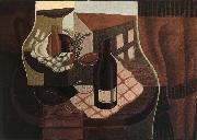 Juan Gris The small round table in front of Window oil painting reproduction